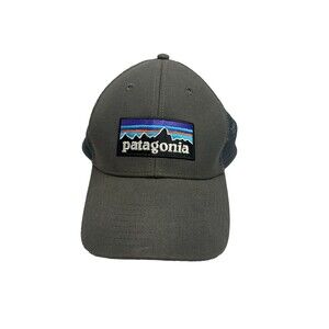Patagonia Gray Trucker Hat  Cap Snapback Logo Outdoor
